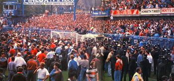 The Leppings Lane end on 15th April 1989