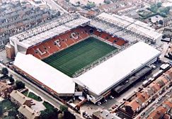 Anfield football stadium from the air